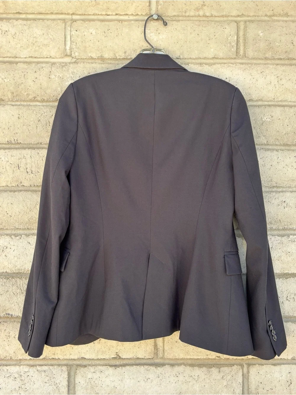 Women's Zara Basics Black Blazer Size 4 Made in Spain with Shoulderr Pads - Picture 3 of 3